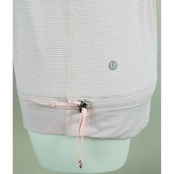 LuluLemon Pink Gray Bra Racerback Tank Top 6 EUC - Picture 3 of 5